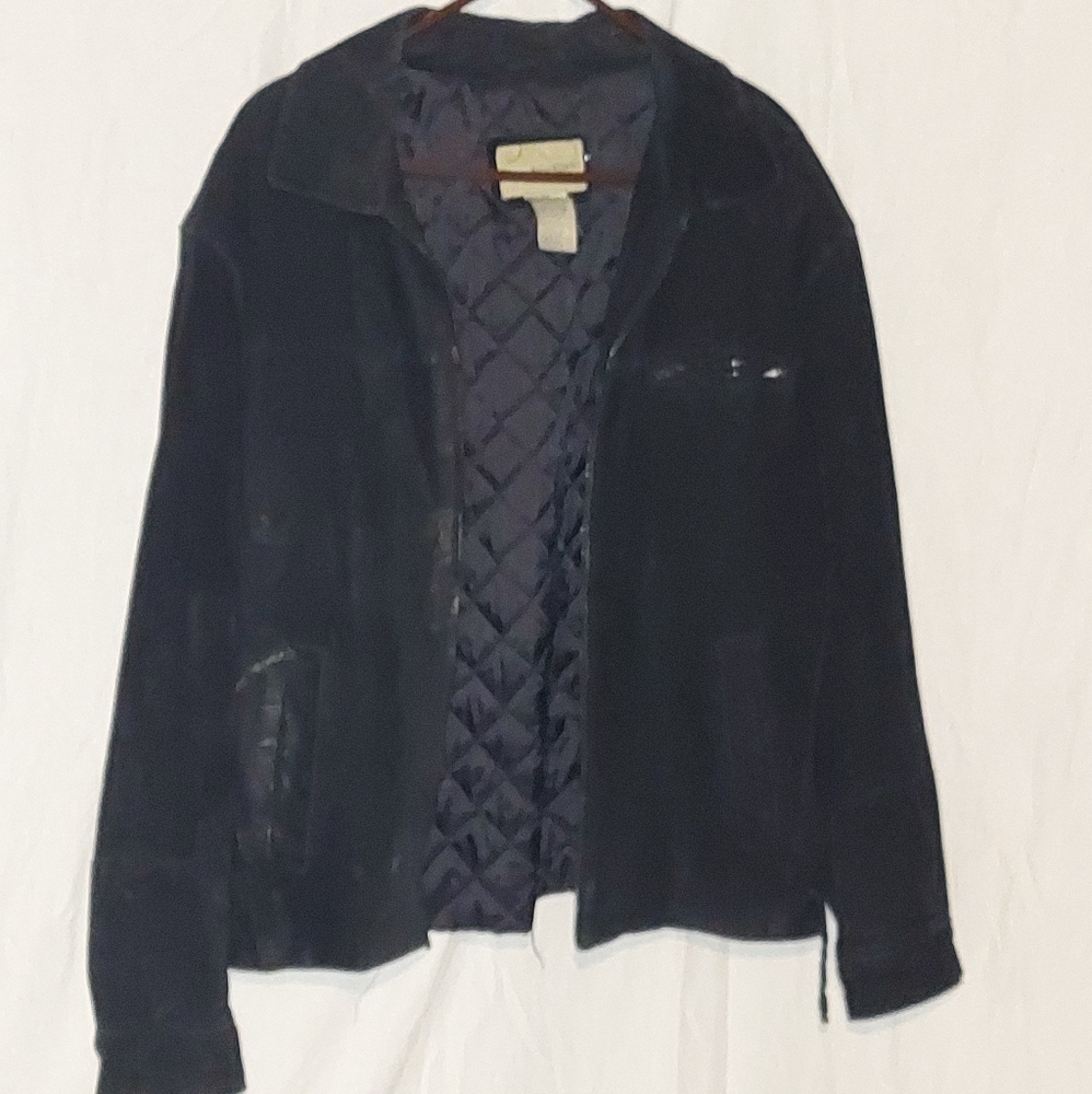 Black leather coat